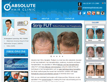Tablet Screenshot of absolutehairclinic.com